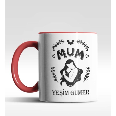 Kişiye Özel Mum Kırmızı Kupa Bardak