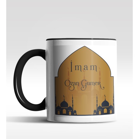 Kişiye Özel İmam Tasarımlı Siyah Kupa