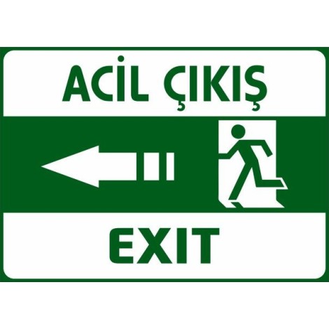 Acil Çıkış Tabelası (Sol Yön Ok) - Forex