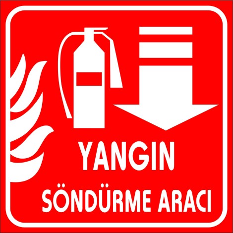 Yangın Söndürme Aracı Aşağı Ok Yardım Tabelası - Forex