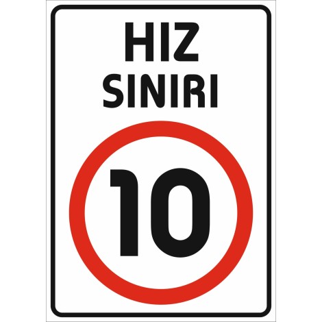 Hız Sınırı 10 Km Uyarı Tabelası - Forex