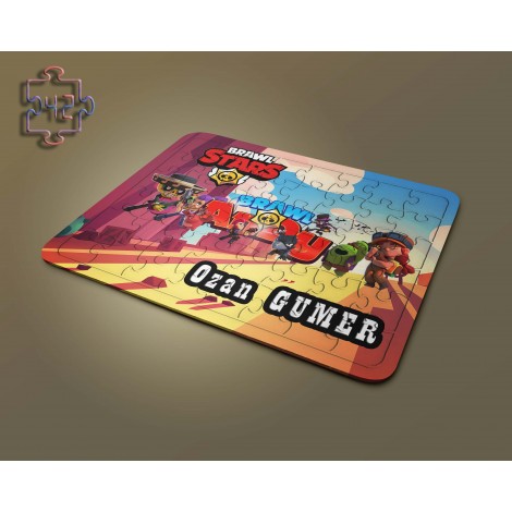 Kişiye Özel Brawl Star Brawl Andy Tasarımlı A4 Puzzle | 42 Parça Puzzle