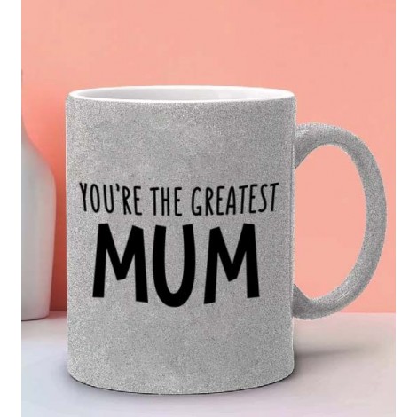 Anneler Günü Özel You are The Greatest Mum Tema Gümüş Simli Kupa