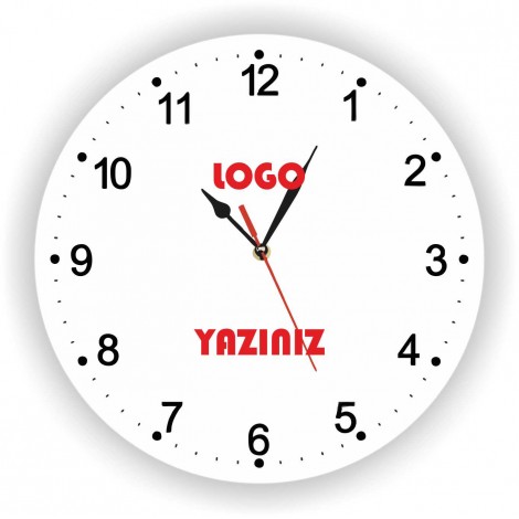 Kişiye Özel Firma Cam Duvar Saati (27 cm)