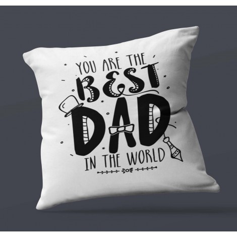 Babalara Özel You Are The Best Dad Tasarımlı Saten Kare Yastık