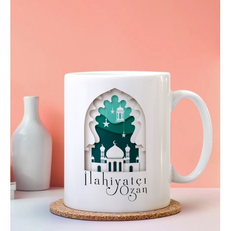 Kişiye Özel İlahiyatçı Tasarımlı Beyaz Kupa