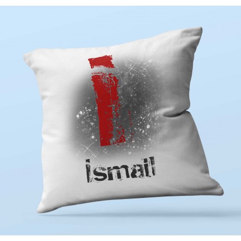 Kişiye Özel İ Harfi Temalı Karakter Tasarım Saten Kare Yastık