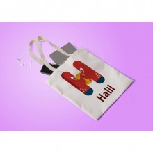 Kişiye Özel H Harfi Hayvanlar Tasarım Bez Çanta