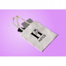 Kişiye Özel H Harfi Romantik Tasarım Bez Çanta