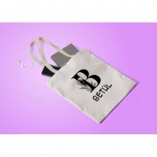 Kişiye Özel B Harfi Romantik Tasarım Bez Çanta