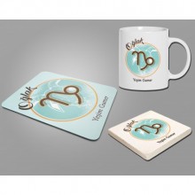 Kişiye Özel Oğlak Burcu Temalı Astroloji Tasarım Üçlü Ofis Seti