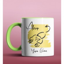 Kişiye Özel Akrep Burcu Tasarımlı Yeşil Renk Kupa