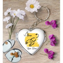 Kişiye Özel Akrep Burcu Temalı Astroloji Tasarım Kalp Metal Anahtarlık