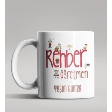 Kişiye Özel Rehber Öğretmen Tasarımlı Beyaz Renk Kupa Bardak 3