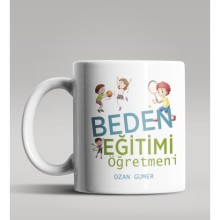 Kişiye Özel Beden Eğitimi Öğretmeni Tasarımlı Beyaz Renk Kupa 5