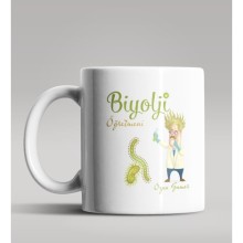 Kişiye Özel Biyoloji Öğretmeni Tasarımlı Beyaz Renk Kupa Bardak 2