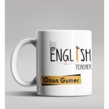 Kişiye Özel İngilizce Öğretmeni Temalı Beyaz Renk Kupa Bardak