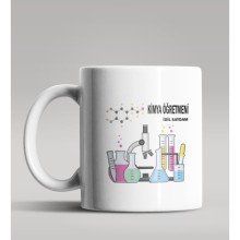 Kişiye Özel Kimya Öğretmeni Tasarımlı Beyaz Renk Kupa Bardak 7