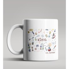 Kişiye Özel Kimya Öğretmeni Tasarımlı Beyaz Renk Kupa Bardak 2