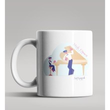 Kişiye Özel Müzik Eğitmeni Tasarımlı Beyaz Renk Kupa Bardak 2