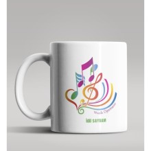 Kişiye Özel Müzik Öğretmeni Tasarımlı Beyaz Renk Kupa Bardak 4
