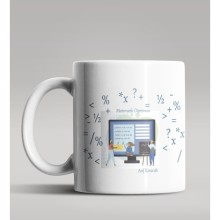 Kişiye Özel Matematik Öğretmeni Tasarımlı Beyaz Renk Kupa 6