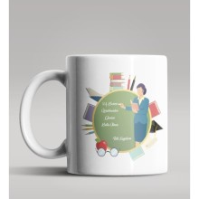 Kişiye Özel 24 Kasım Tasarımlı Beyaz Renk Kupa Bardak