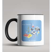 Kişiye Özel Kimya Öğretmeni Tasarım Siyah Renk Kupa Bardak