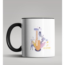 Kişiye Özel Kimya Öğretmeni Tasarımlı Siyah Renk Kupa Bardak 8