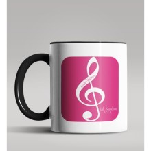 Kişiye Özel Müzik Öğretmeni Tasarımlı Siyah Renk Kupa Bardak 6