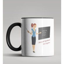 Kişiye Özel Matematik Öğretmeni Tasarımlı Siyah Renk Kupa 3