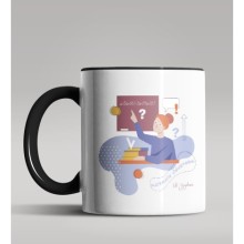 Kişiye Özel Matematik Öğretmeni Tasarımlı Siyah Renk Kupa 7