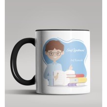 Kişiye Özel Sınıf Öğretmeni Tasarımlı Siyah Renk Kupa Bardak 6