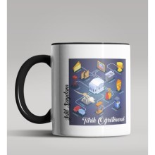 Kişiye Özel Tarih Öğretmeni Tasarımlı Siyah Renk Kupa Bardak