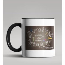 Kişiye Özel Öğretmenler Günü Tasarımlı Siyah Renk Kupa Bardak 3