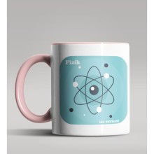 Kişiye Özel Fizik Öğretmeni Tasarımlı Pembe Renk Kupa Bardak 2