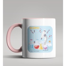 Kişiye Özel Kimya Öğretmeni Tasarımlı Pembe Renk Kupa Bardak 4