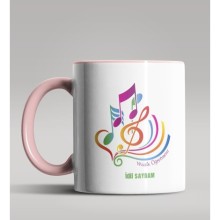 Kişiye Özel Müzik Öğretmeni Tasarımlı Pembe Renk Kupa Bardak 4