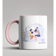 Kişiye Özel Sınıf Öğretmeni Tasarımlı Pembe Renk Kupa Bardak 2