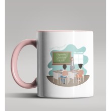 Kişiye Özel Canım Öğretmenim Tasarımlı Pembe Renk Kupa Bardak