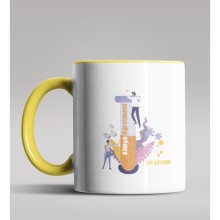 Kişiye Özel Kimya Öğretmeni Tasarımlı Sarı Renk Kupa Bardak 8