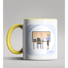 Kişiye Özel Biyoloji Öğretmeni Tasarımlı Sarı Renk Kupa Bardak