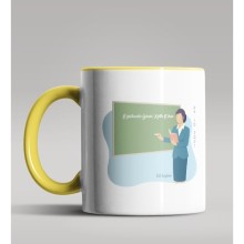 Kişiye Özel 24 Kasım Temalı Sarı Renk Kupa Bardak