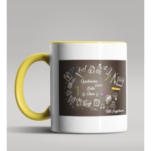 Kişiye Özel Öğretmenler Günü Tasarımlı Sarı Renk Kupa Bardak 3