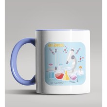 Kişiye Özel Kimya Öğretmeni Tasarımlı Mavi Renk Kupa Bardak 4