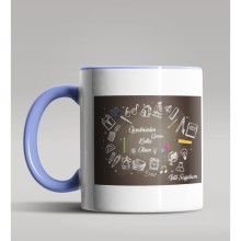 Kişiye Özel Öğretmenler Günü Tasarımlı Mavi Renk Kupa Bardak 3