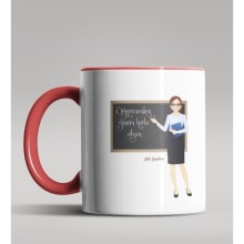 Kişiye Özel Öğretmenler Günü Tasarımlı Kırmızı Kupa Bardak 4