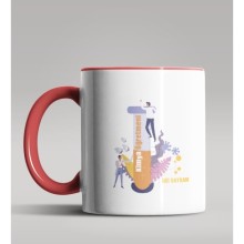 Kişiye Özel Kimya Öğretmeni Tasarımlı Kırmızı Kupa Bardak 8