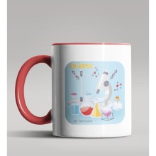 Kişiye Özel Kimya Öğretmeni Tasarımlı Kırmızı Kupa Bardak 4