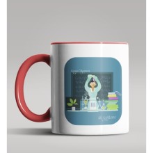 Kişiye Özel Kimya Öğretmeni Tasarımlı Kırmızı Kupa Bardak